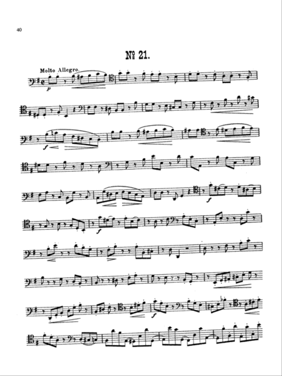 Milde: Fifty Concert Studies, Op. 26 Bassoon Solo scores gallery preview page 1