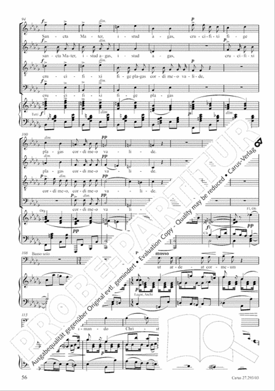 Stabat mater 4-Part scores gallery preview page 63