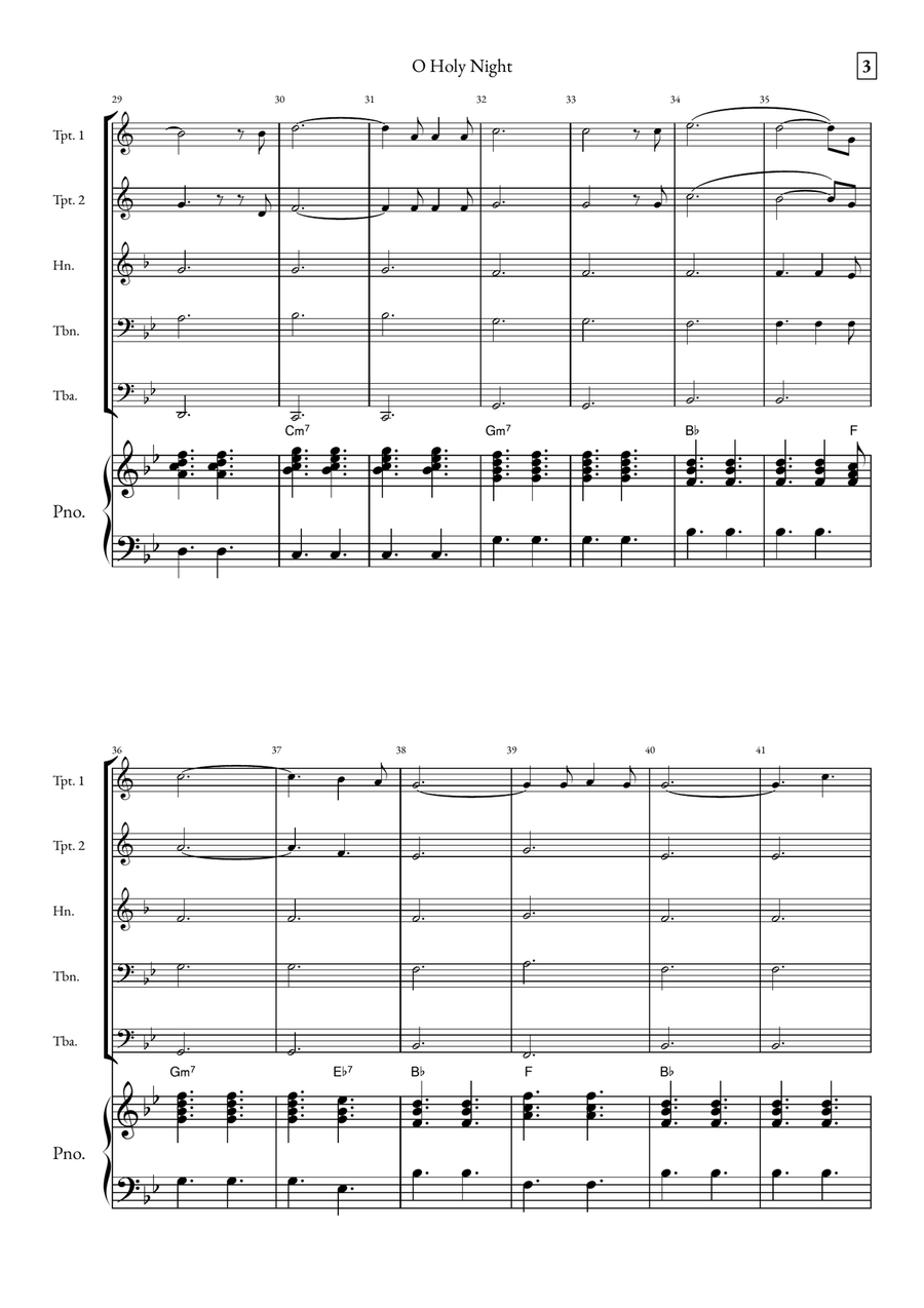 O Holy Night Small Ensemble scores gallery preview page 3