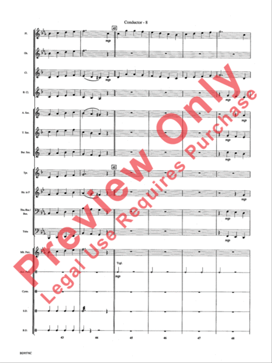 Christmas Bits & Pieces (based on Favorite Traditional Carols) Concert Band scores gallery preview page 10