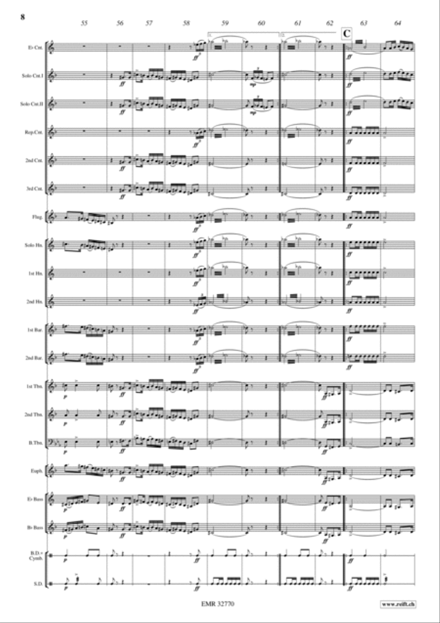 Kiwanis March Kiwanis March Brass Band scores gallery preview page 8