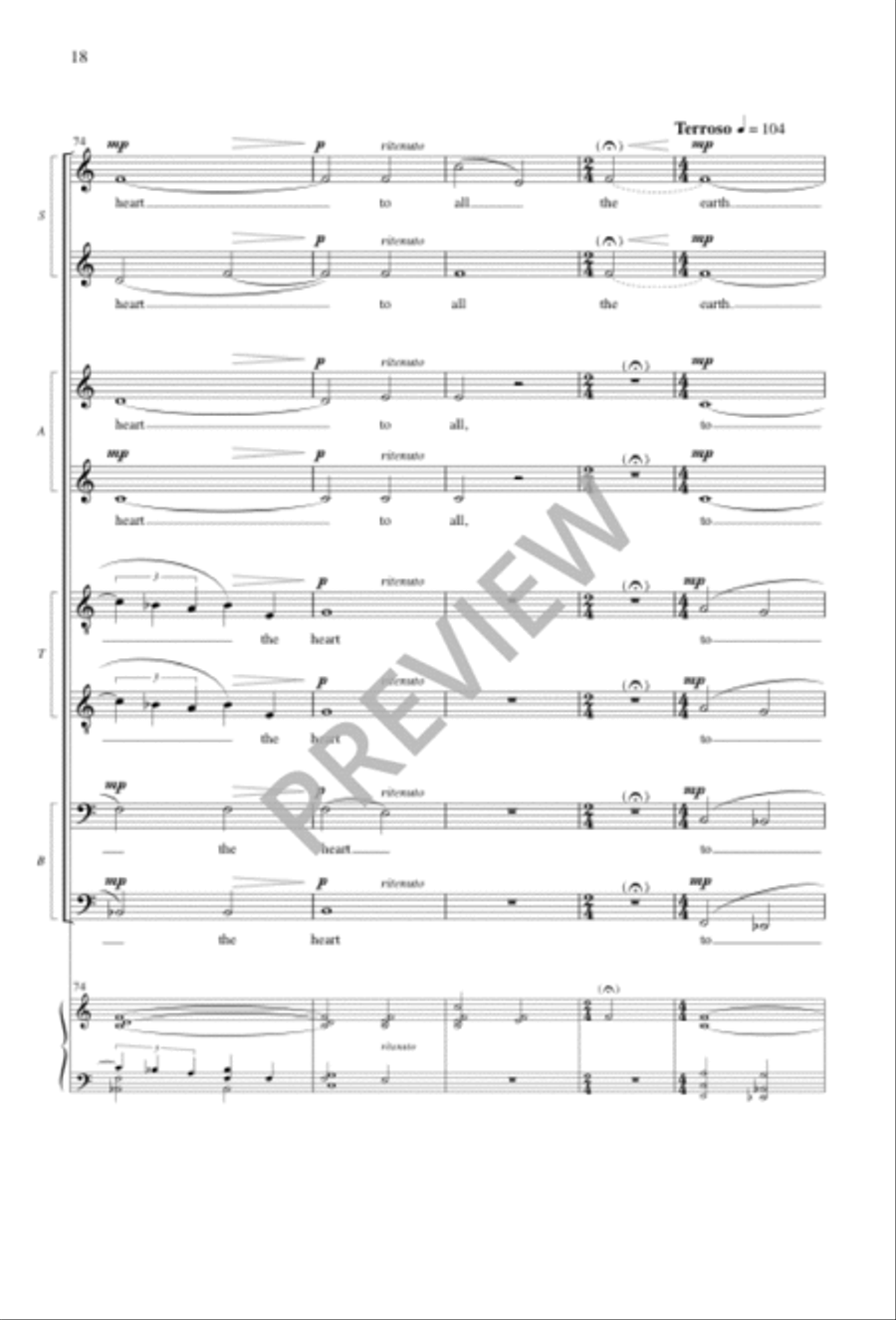The Heart's Reflection SSAATTBB scores gallery preview page 18