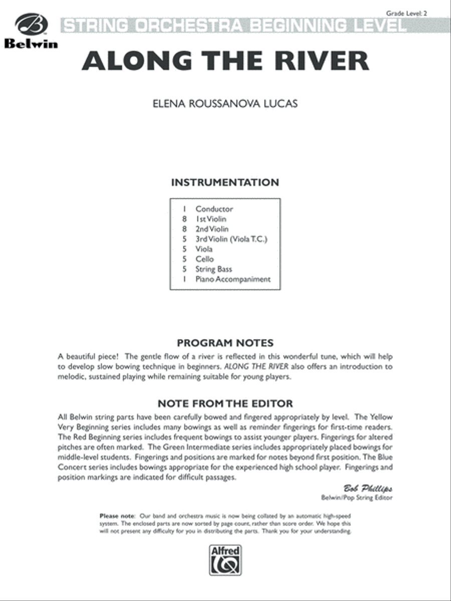 Along the River: Score Along the River: Score String Orchestra scores gallery preview page 1