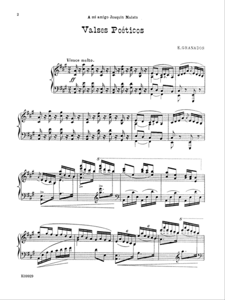 Granados: Valses Poéticos Piano Solo scores gallery preview page 1