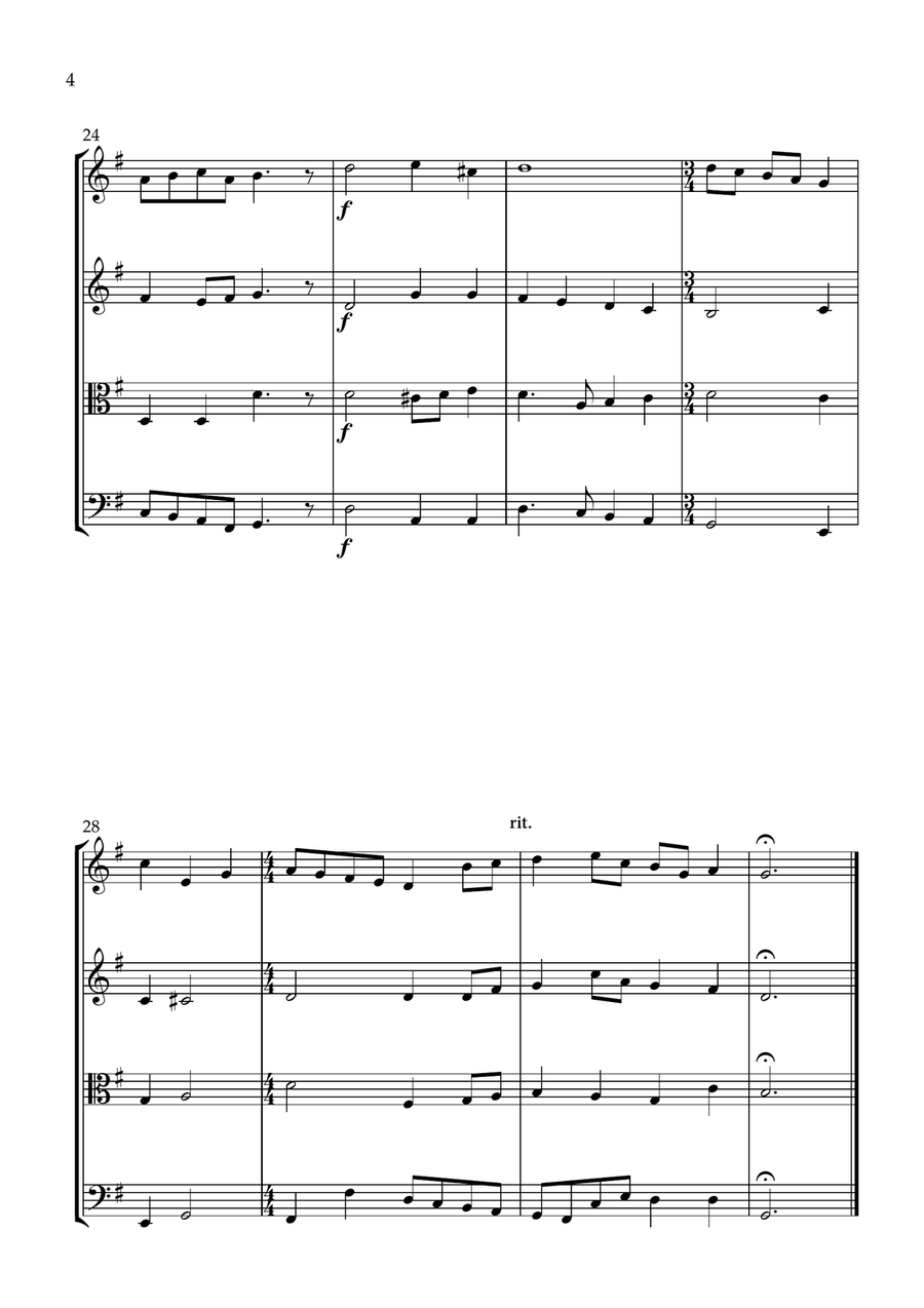 12 days of Christmas (String Quartet) - Christmas Carol String Quartet scores gallery preview page 4