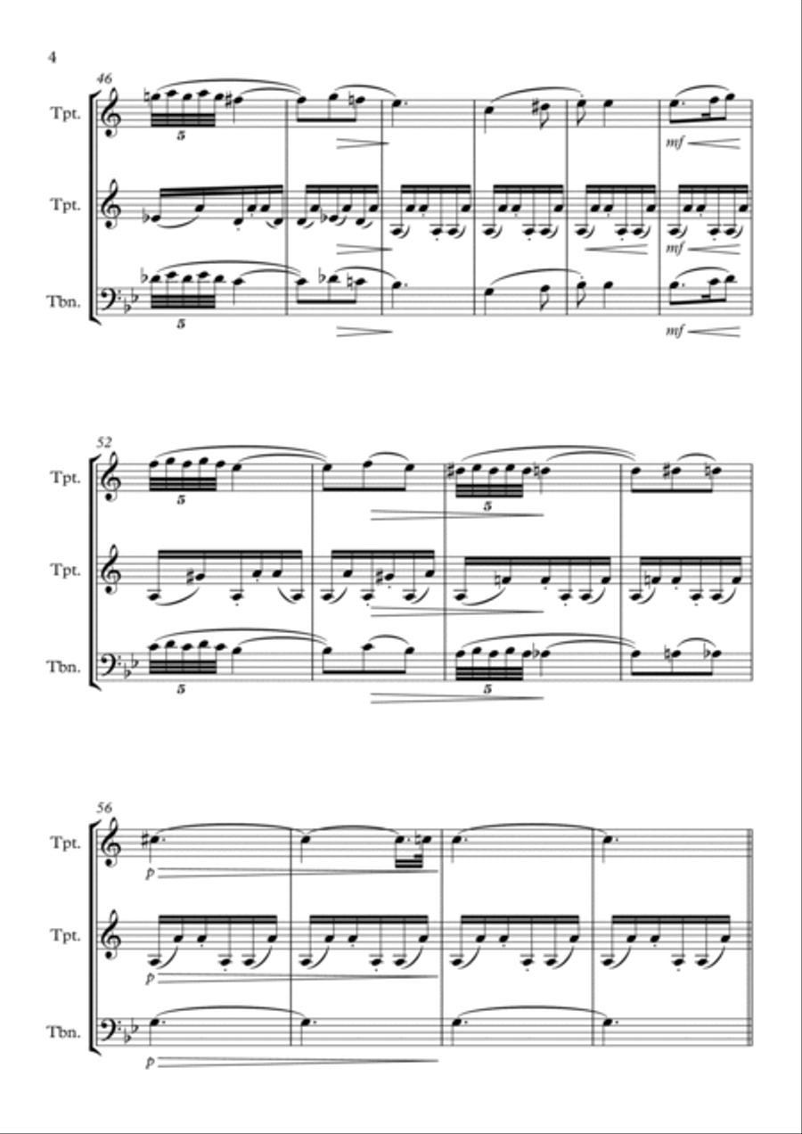Nutcracker Suite - Arabian Dance: Brass Trio Brass Trio scores gallery preview page 4