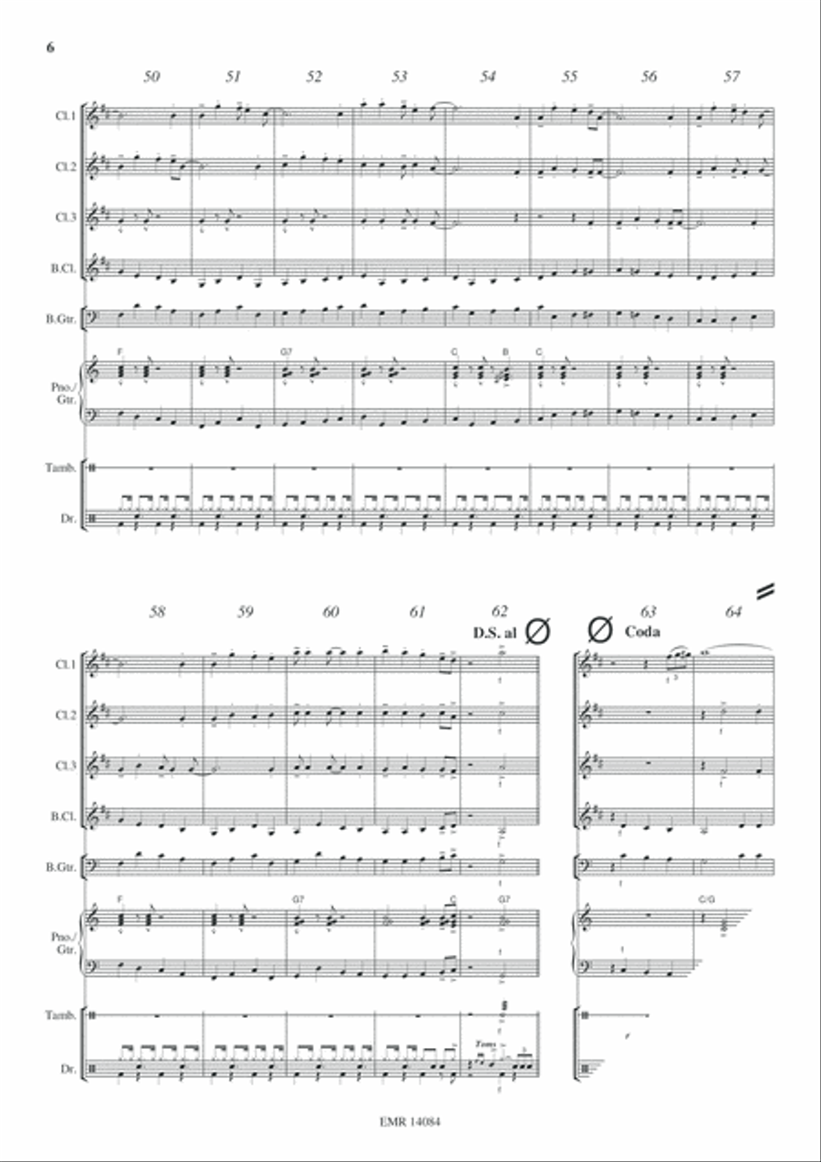 Swingle Bells Swingle Bells Clarinet Quartet scores gallery preview page 7
