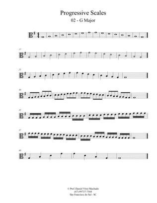 Book cover for Progressive Scales - Viola - G Major