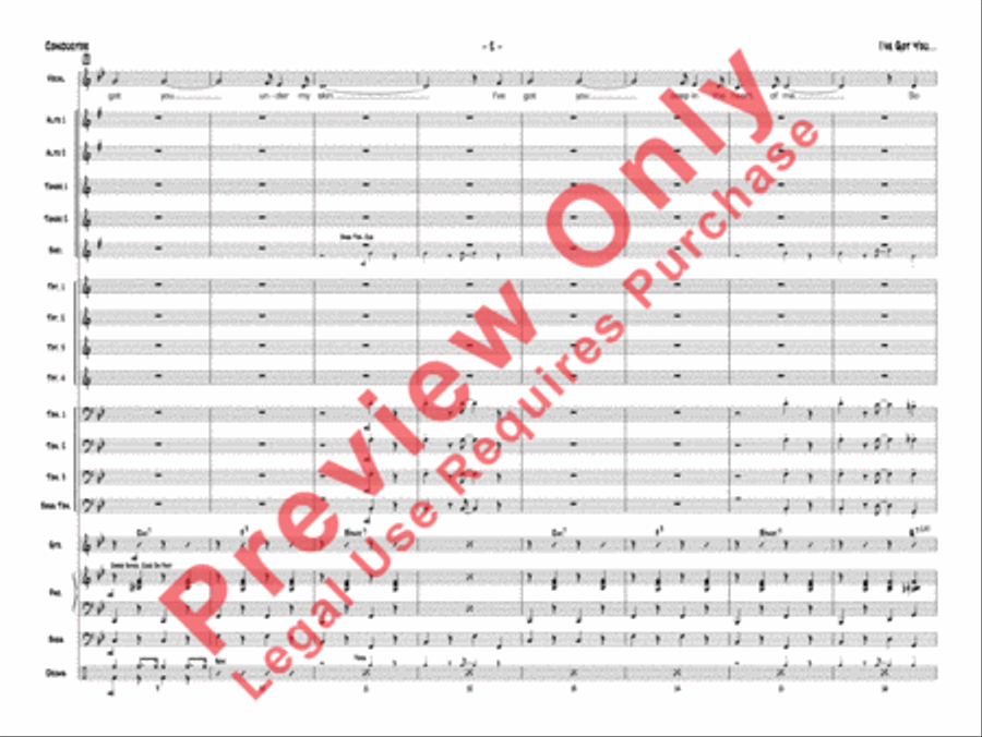 I've Got You Under My Skin Jazz Ensemble scores gallery preview page 19