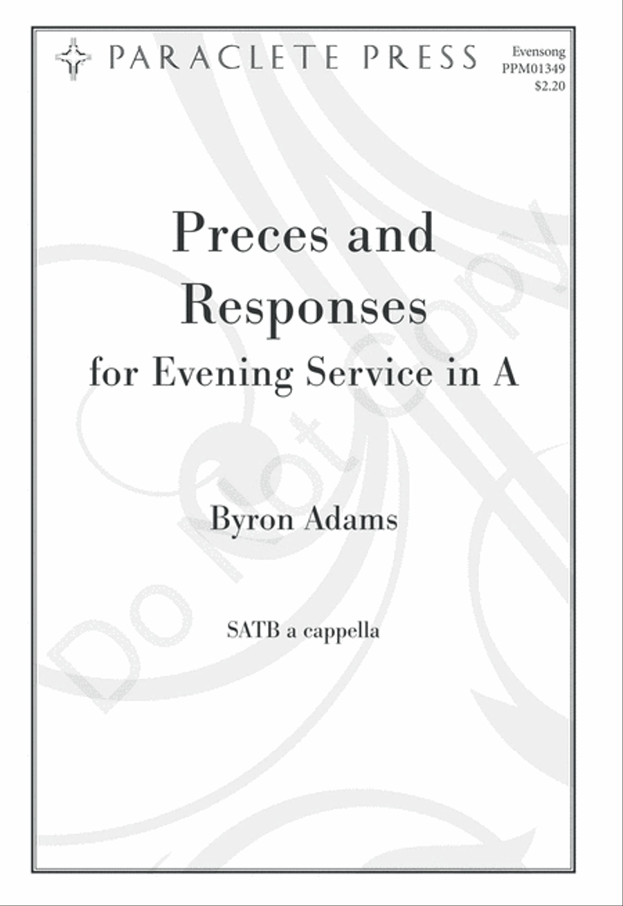 Preces and Responses from Evening Service in A 4-Part scores gallery preview page 2