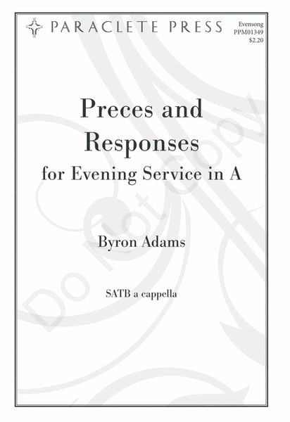 Preces and Responses from Evening Service in A