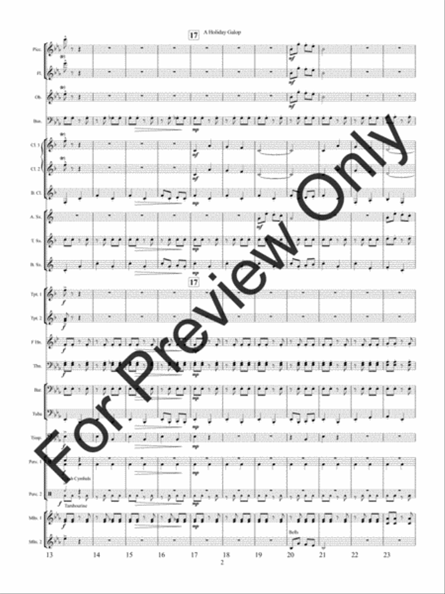 A Holiday Galop (Score) A Holiday Galop (Score) Concert Band scores gallery preview page 5