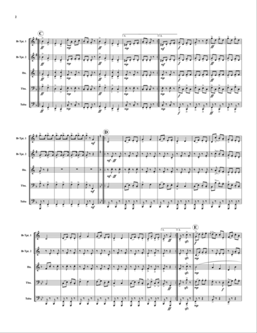 Can-Can Can-Can Brass Quintet scores gallery preview page 2
