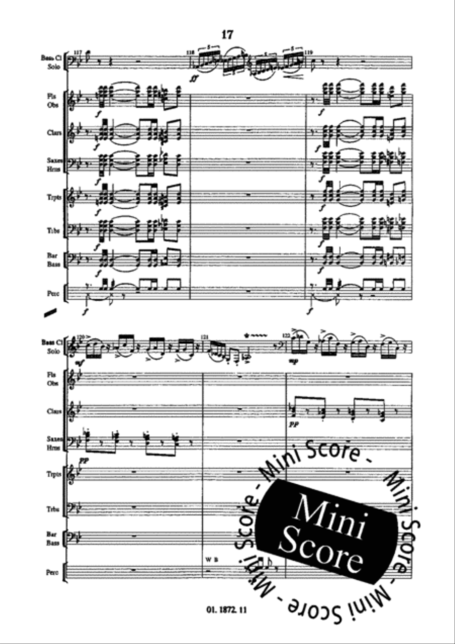 Concerto for Bass Clarinet and Band Concert Band scores gallery preview page 21
