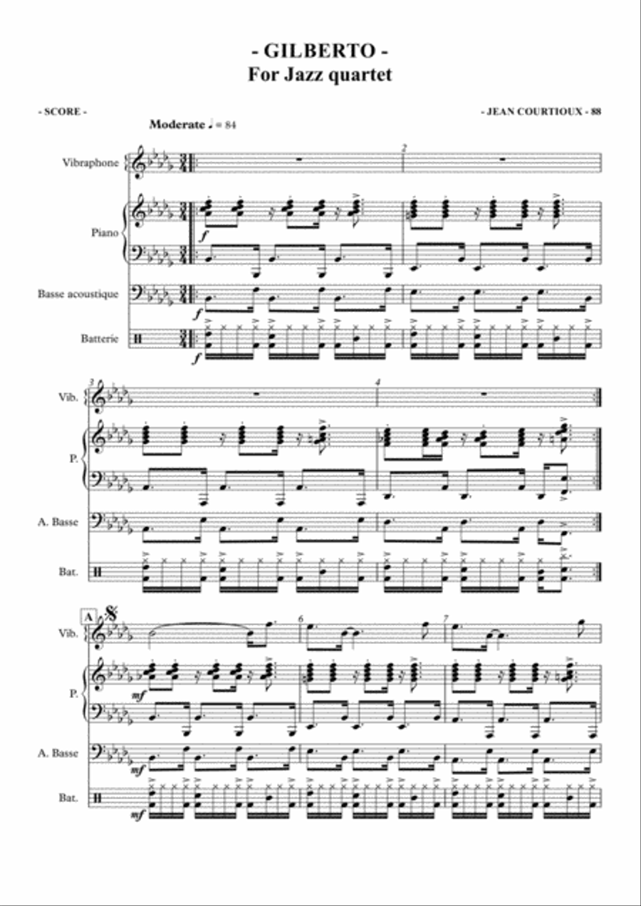 GILBERTO GILBERTO Jazz Ensemble scores gallery preview page 1