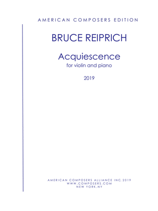 Book cover for [Reiprich] Acquiescence
