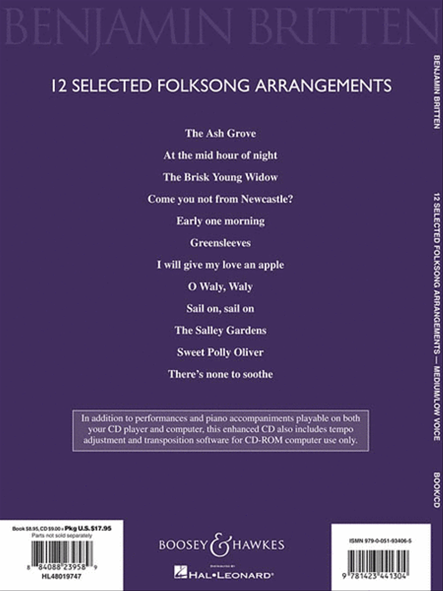 12 Selected Folksong Arrangements Medium Voice scores gallery preview page 2