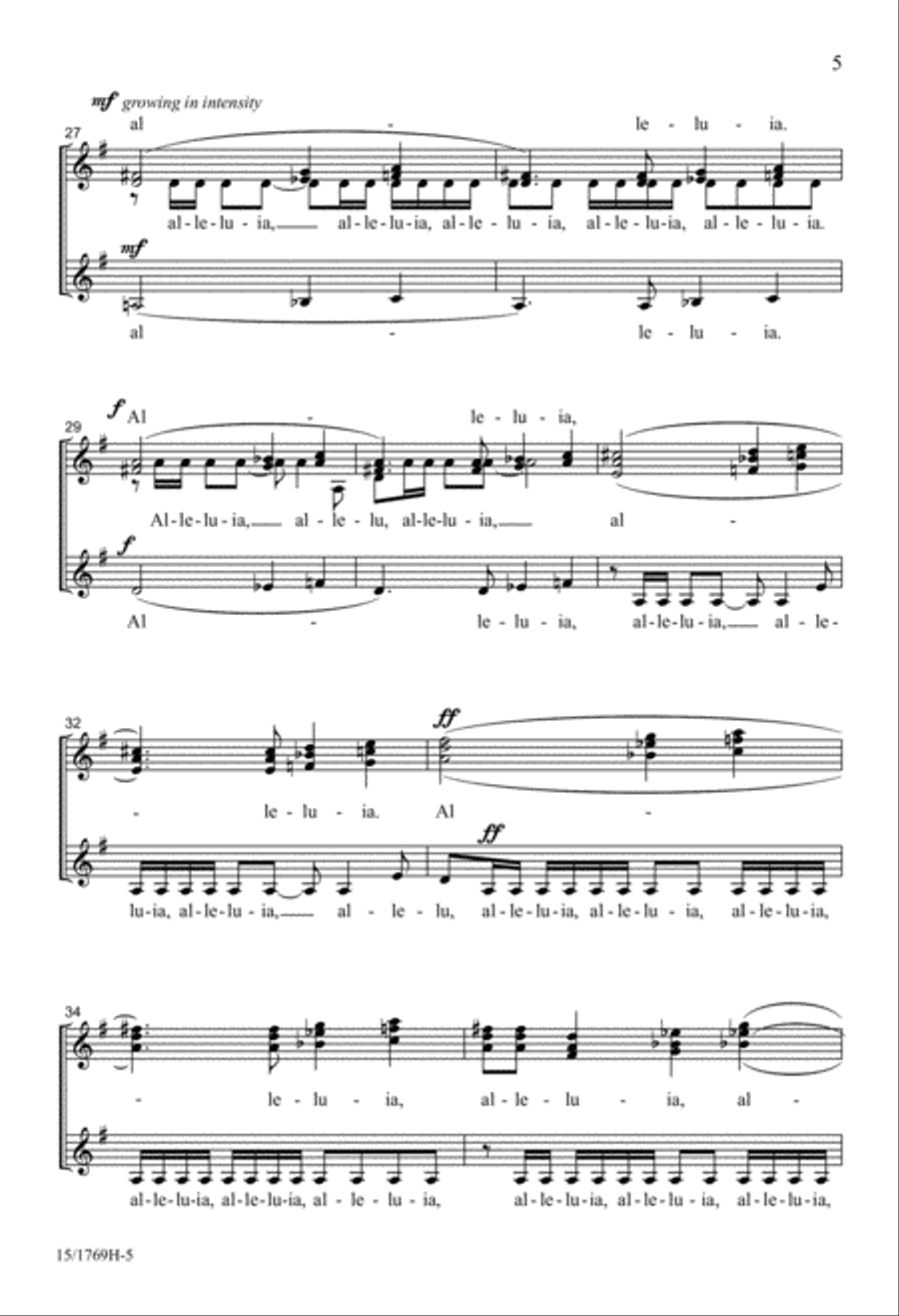 Alleluia Alleluia SSAA scores gallery preview page 5
