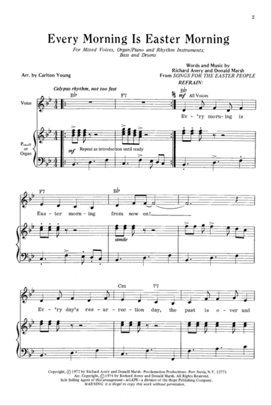 Every Morning Is Easter Morning 2-Part scores gallery preview page 2