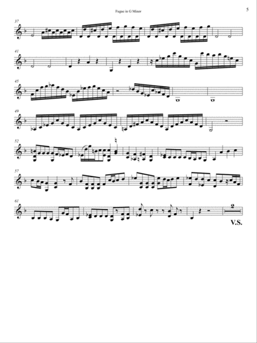 Bachfor2 Volume 1, Three Fugues, Violin 2, clean version String Duet scores gallery preview page 5