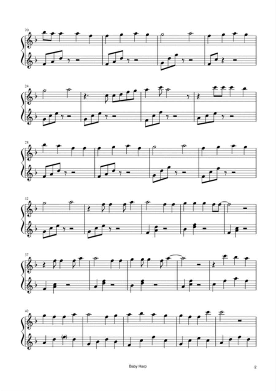 Love Yourself Love Yourself Harp scores gallery preview page 2