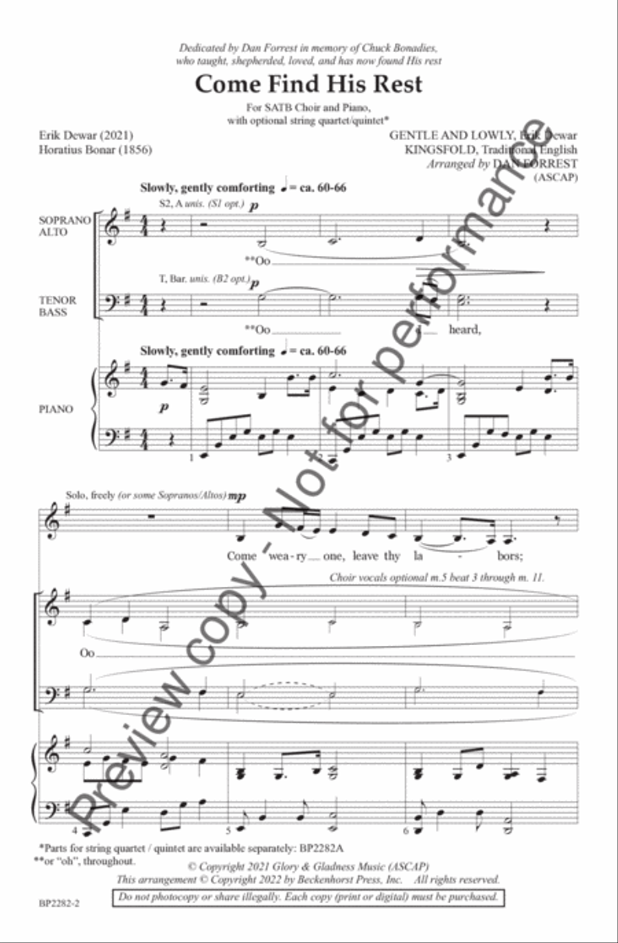 Come Find His Rest 4-Part scores gallery preview page 3