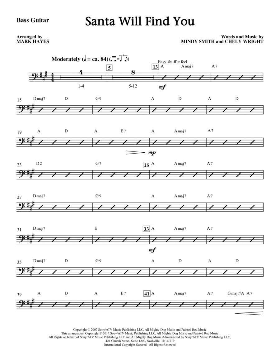 Santa Will Find You - Bass Choir scores gallery preview page 1