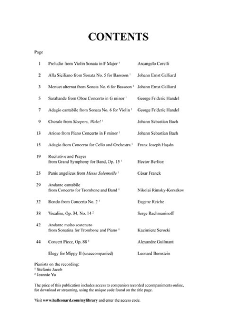 Solos for the Trombone Player Piano Accompaniment scores gallery preview page 3