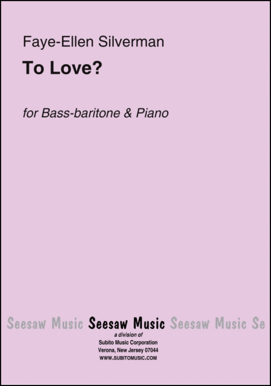 To Love? Choir scores gallery preview page 1
