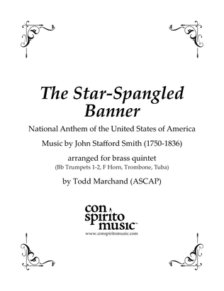 The Star-Spangled Banner — brass quintet