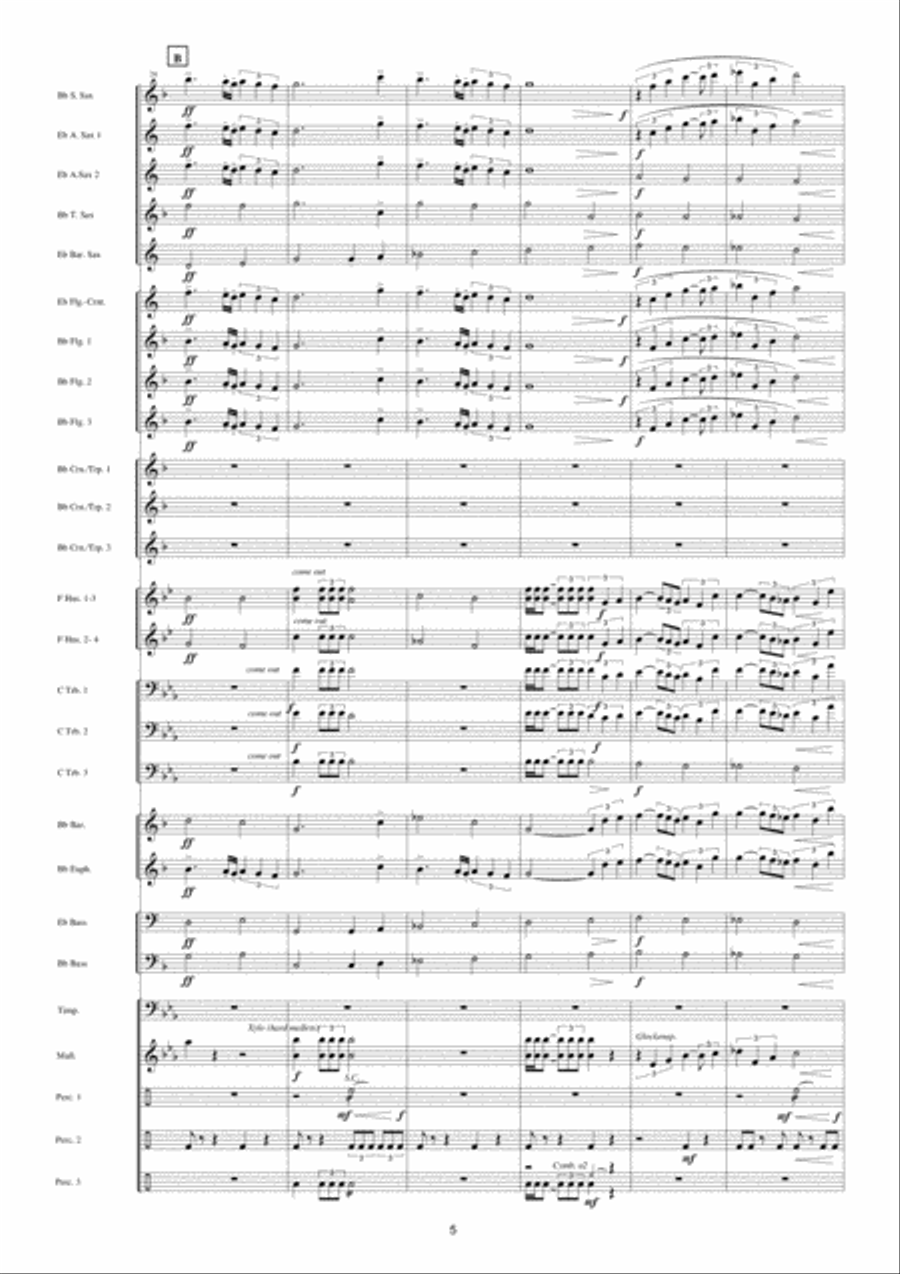 Back To The Future Fanfare Band scores gallery preview page 6
