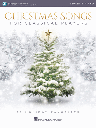 Book cover for Christmas Songs for Classical Players – Violin and Piano