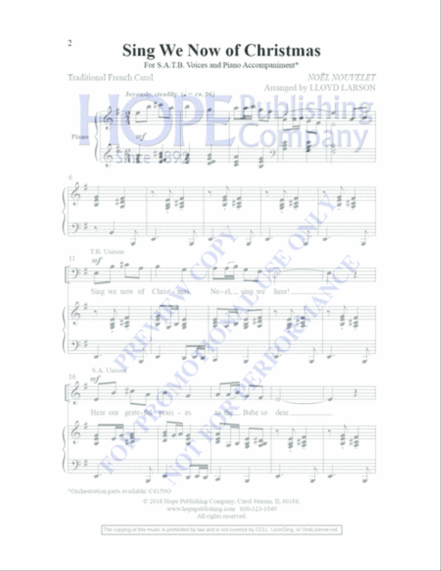 Sing We Now of Christmas Sing We Now of Christmas 4-Part scores gallery preview page 2