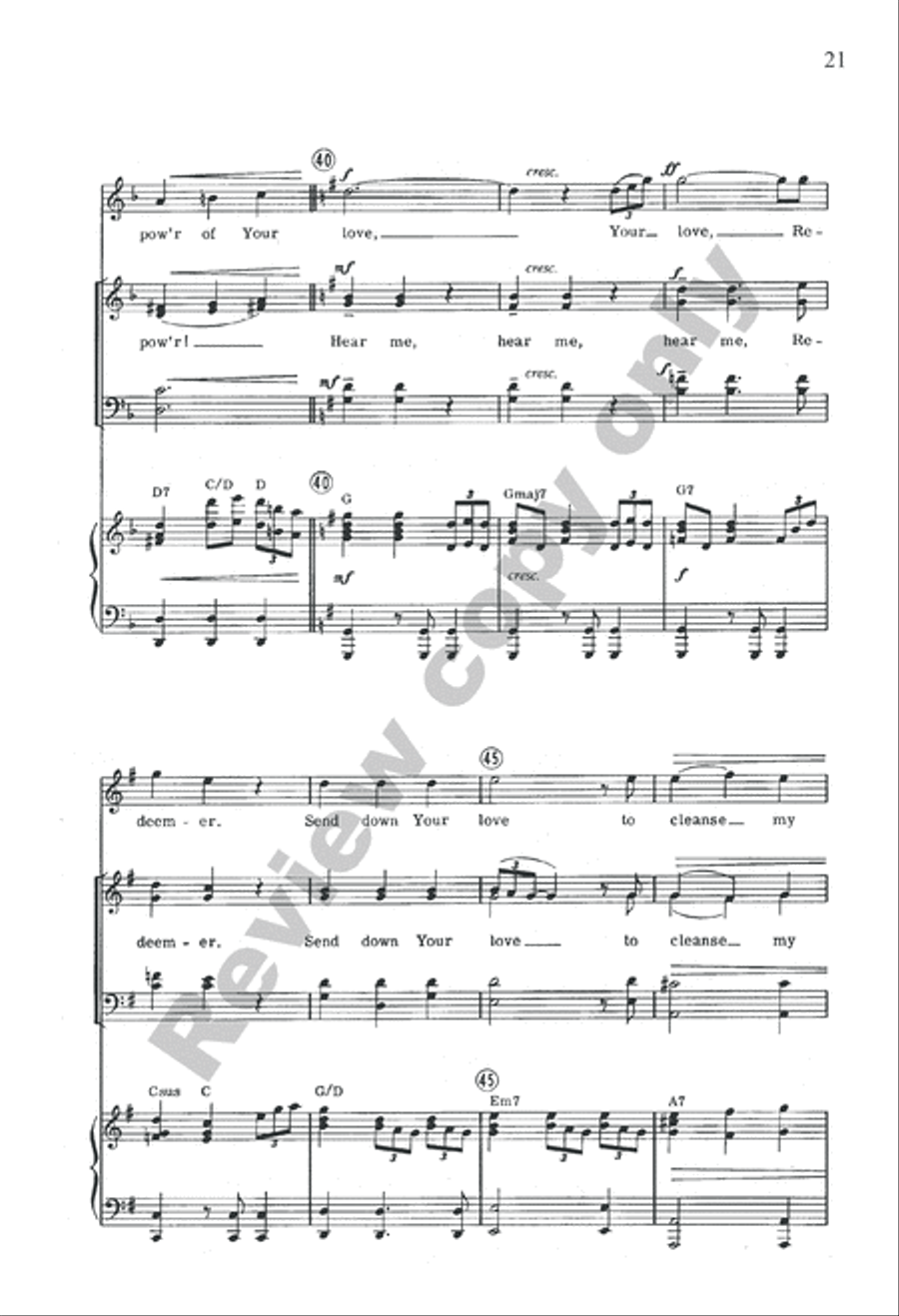 Three Gospel Choruses Divisi scores gallery preview page 40