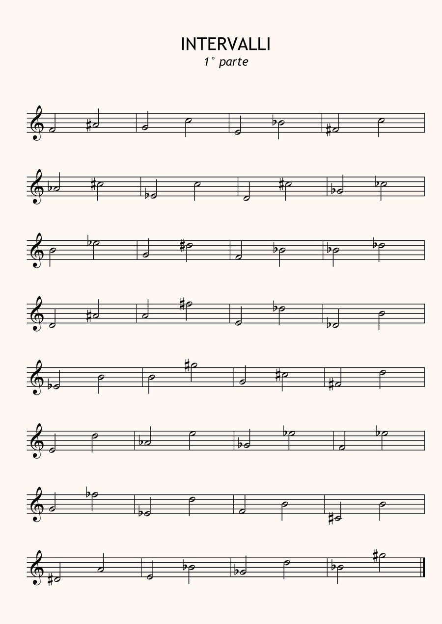 Esercizi per il riconoscimento degli intervalli musicali (con soluzioni) Part scores gallery preview page 2