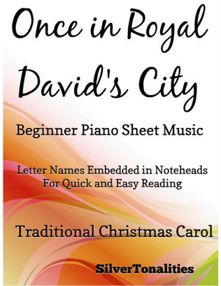 Book cover for Once in Royal David's City Beginner Piano Sheet Music