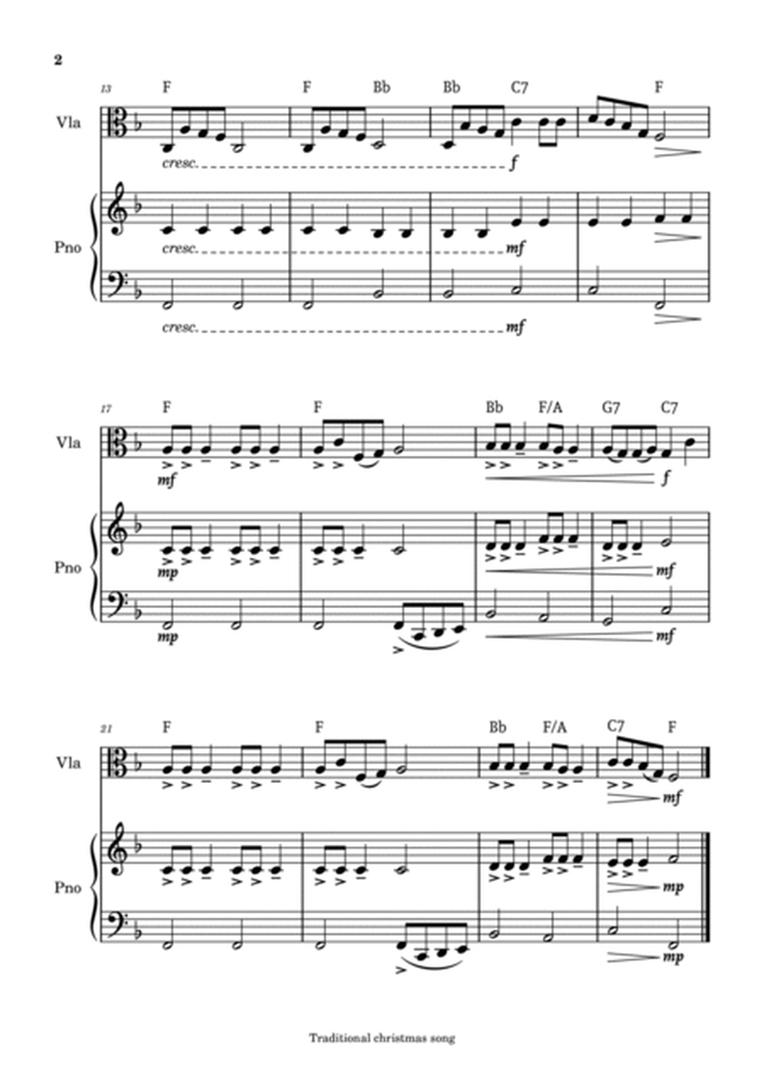 Jingle Bells - for viola and piano in F major image number null