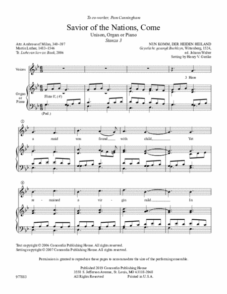 Hymn Stanzas for Unison Choir image number null