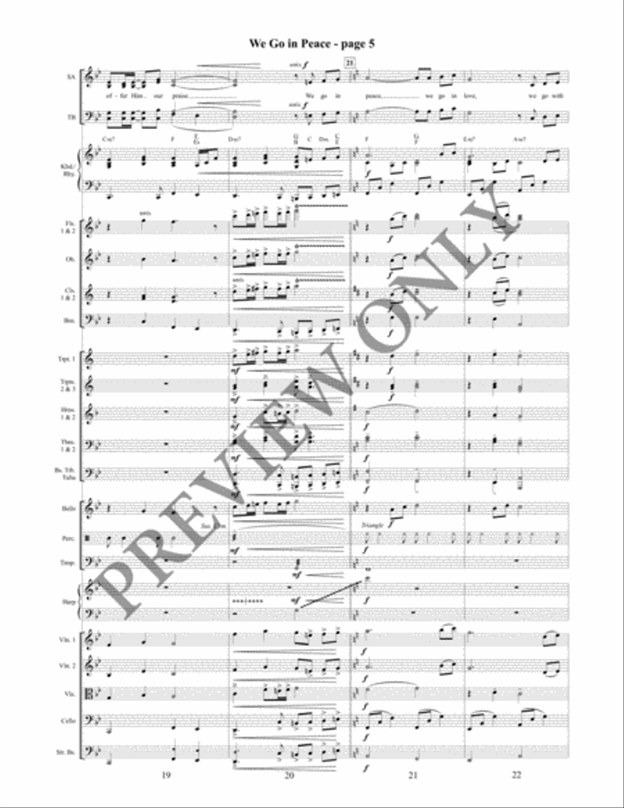 We Go in Peace 4-Part scores gallery preview page 6