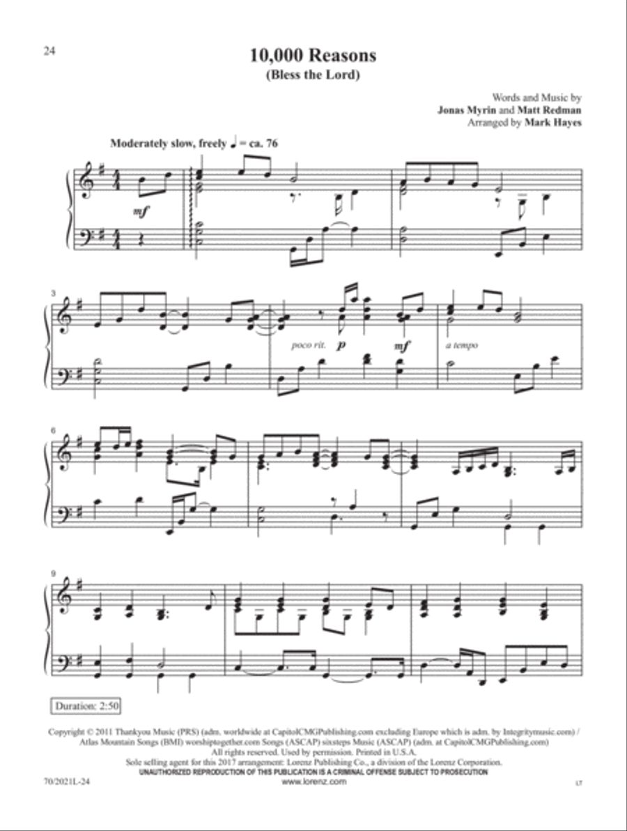 Mark Hayes: Praise and Worship for the Intermediate Pianist image number null