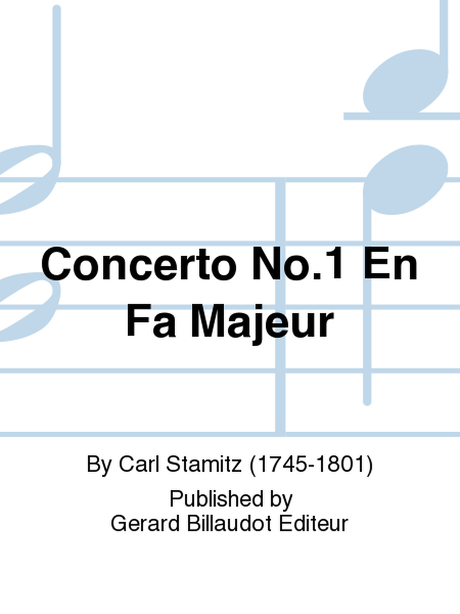 Concerto No. 1 En Fa Majeur