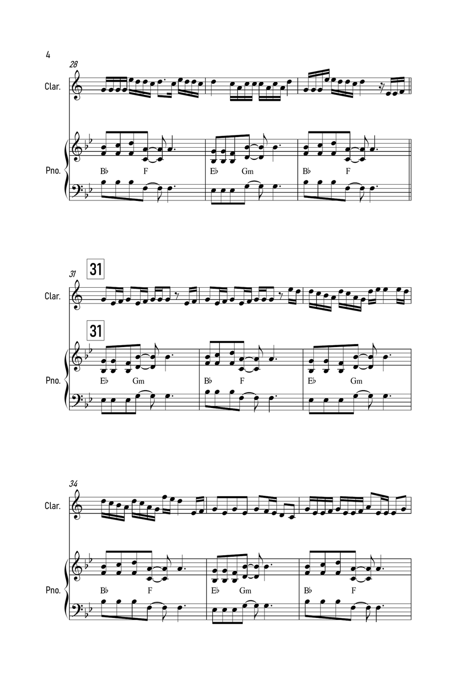 Mood Clarinet Solo scores gallery preview page 4