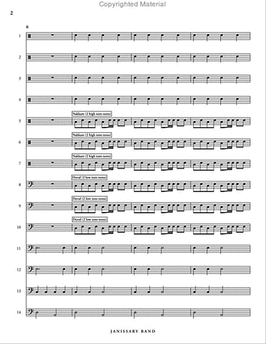 Janissary Band Percussion Ensemble scores gallery preview page 3