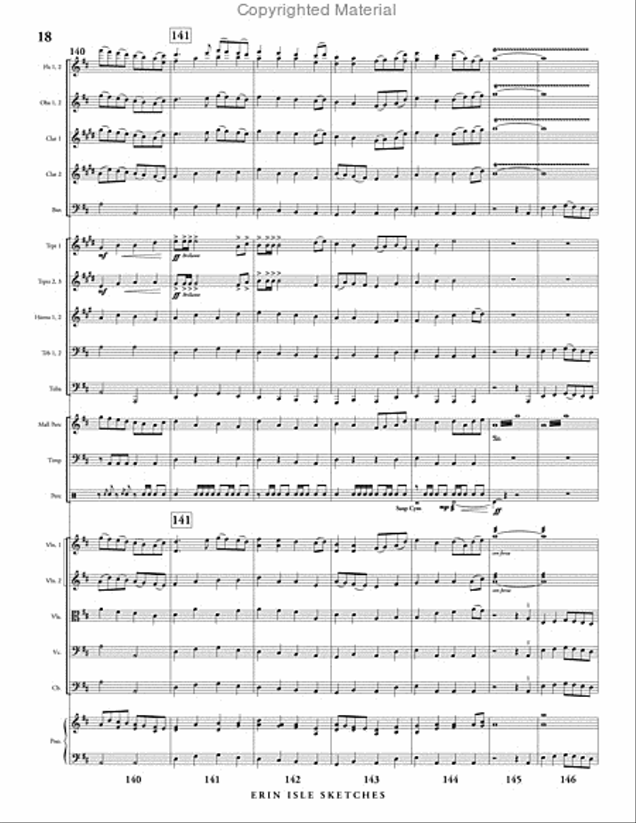 Erin Isle Sketches Full Orchestra scores gallery preview page 19