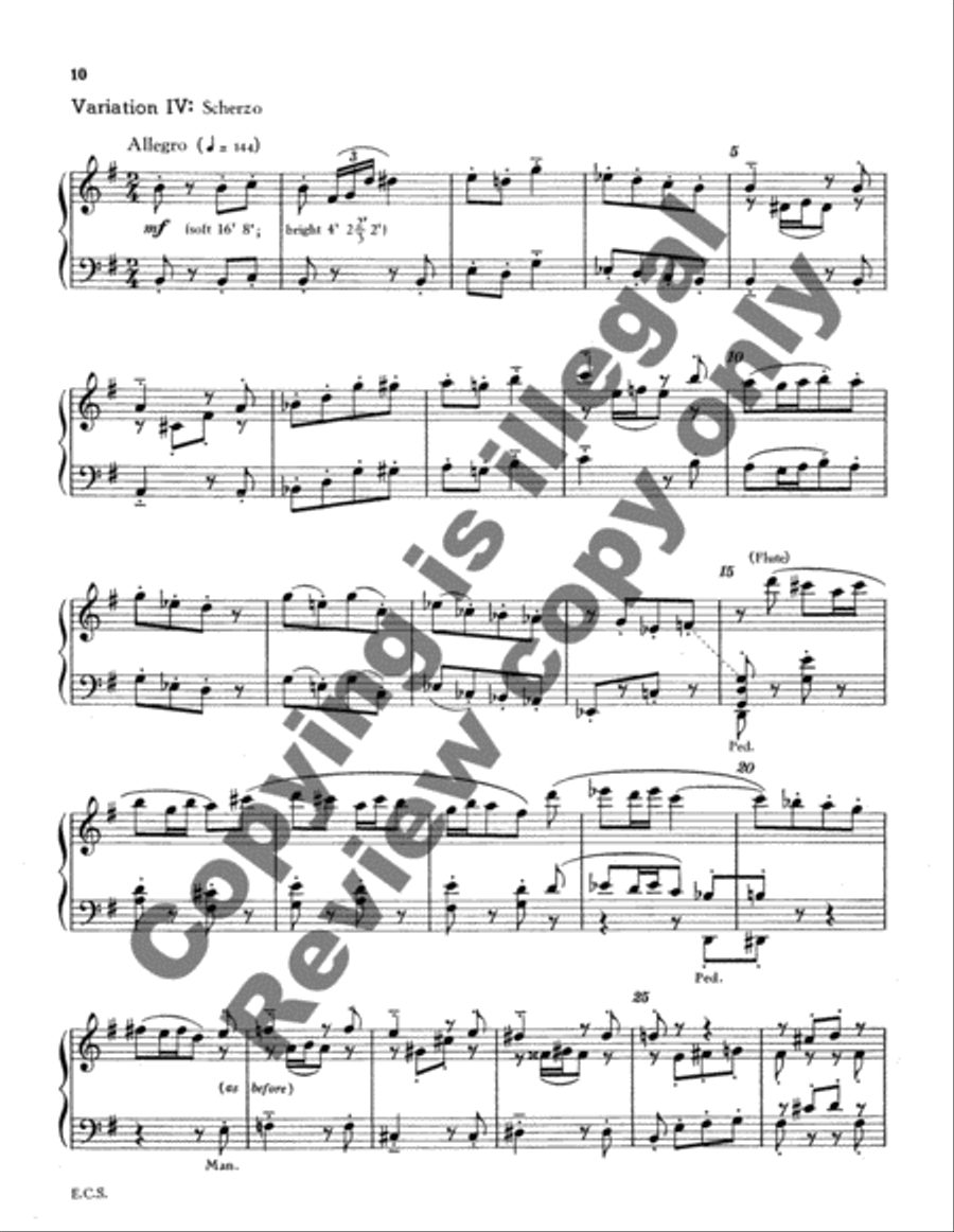 Partita on Baruch Haba Partita on Baruch Haba Organ scores gallery preview page 12