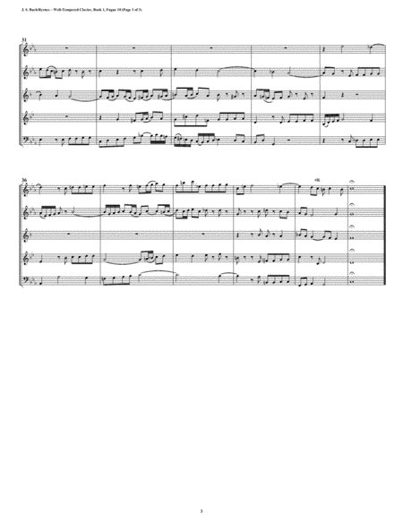Fugue 18 from Well-Tempered Clavier, Book 1 (Woodwind Quintet) image number null