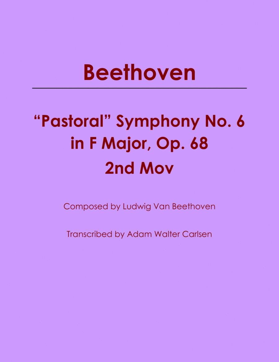 "Pastoral" Symphony No. 6 in F Major, Op. 68 Mov. II image number null