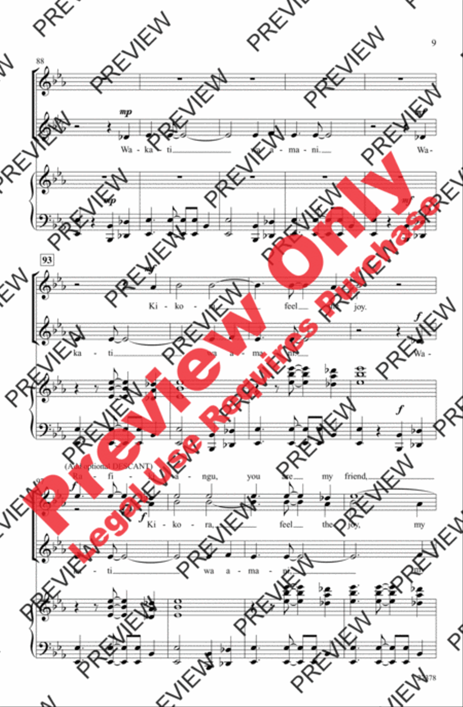 Wakati wa Amani 2-Part scores gallery preview page 9