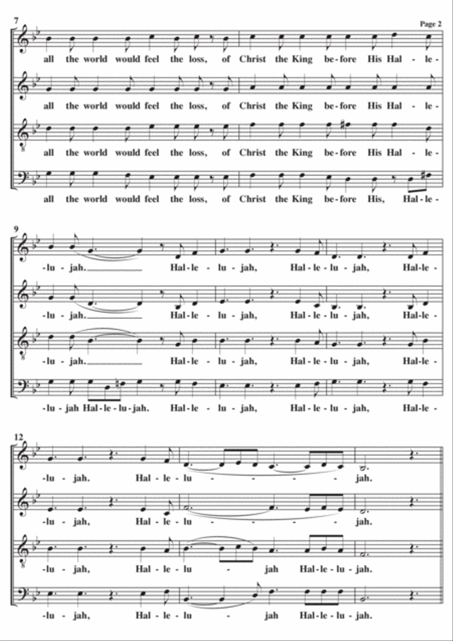 Hallelujah by Leonard Cohen - 4-Part - Digital Sheet Music