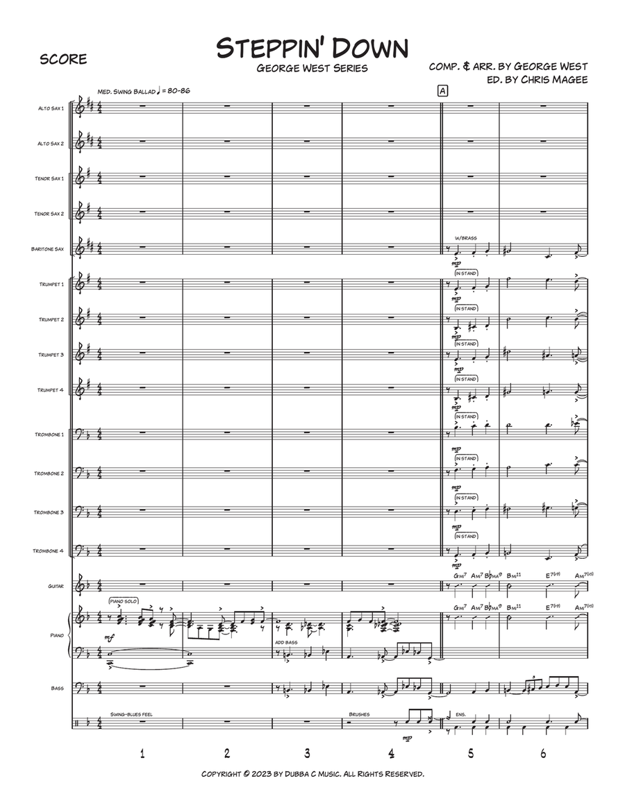 Steppin' Down Jazz Ensemble scores gallery preview page 1